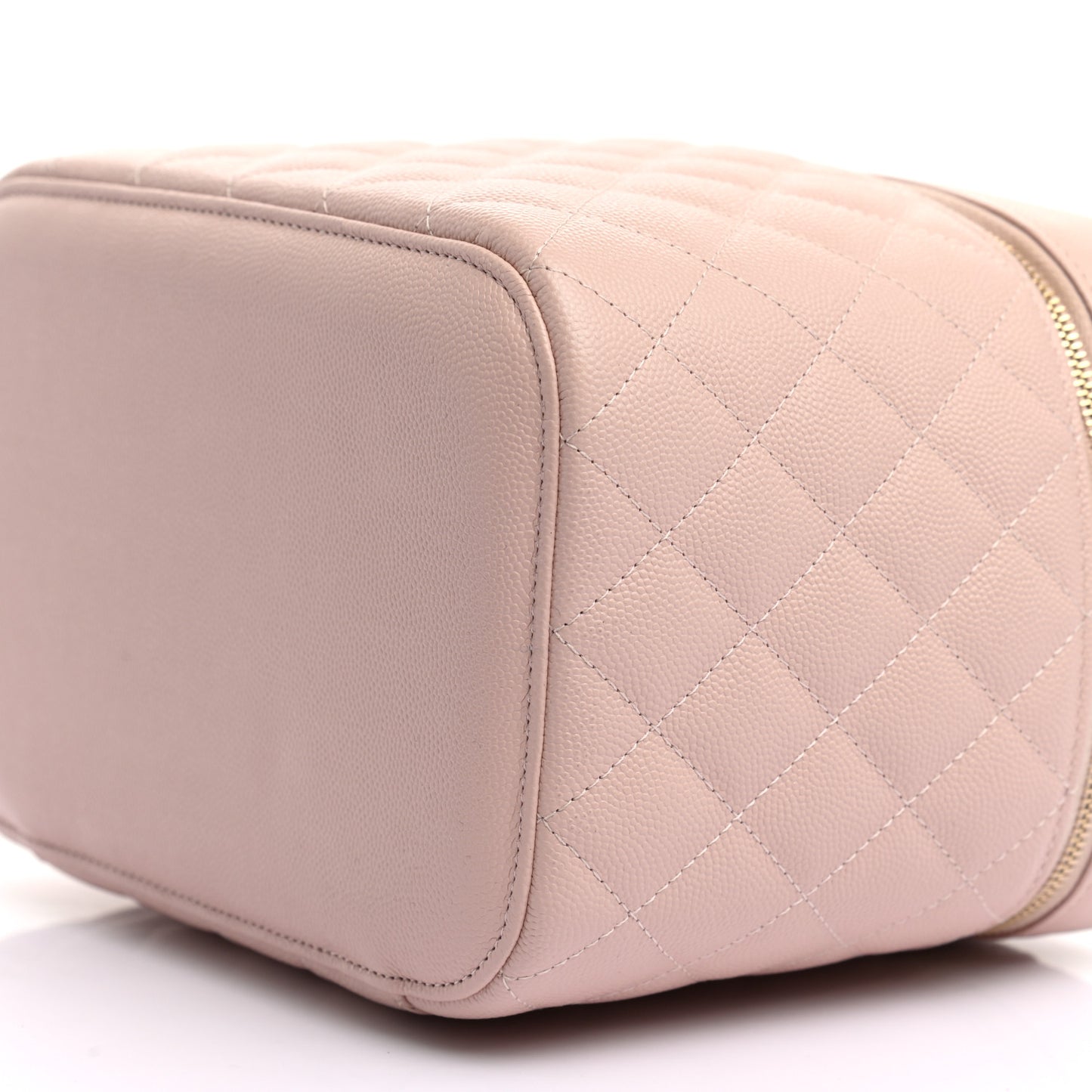 Caviar Quilted Large Vanity Pouch Light Pink