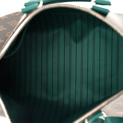 Louis Vuitton Monogram Macassar Keepall Bandouliere 35 Borneo Green 5 of 9