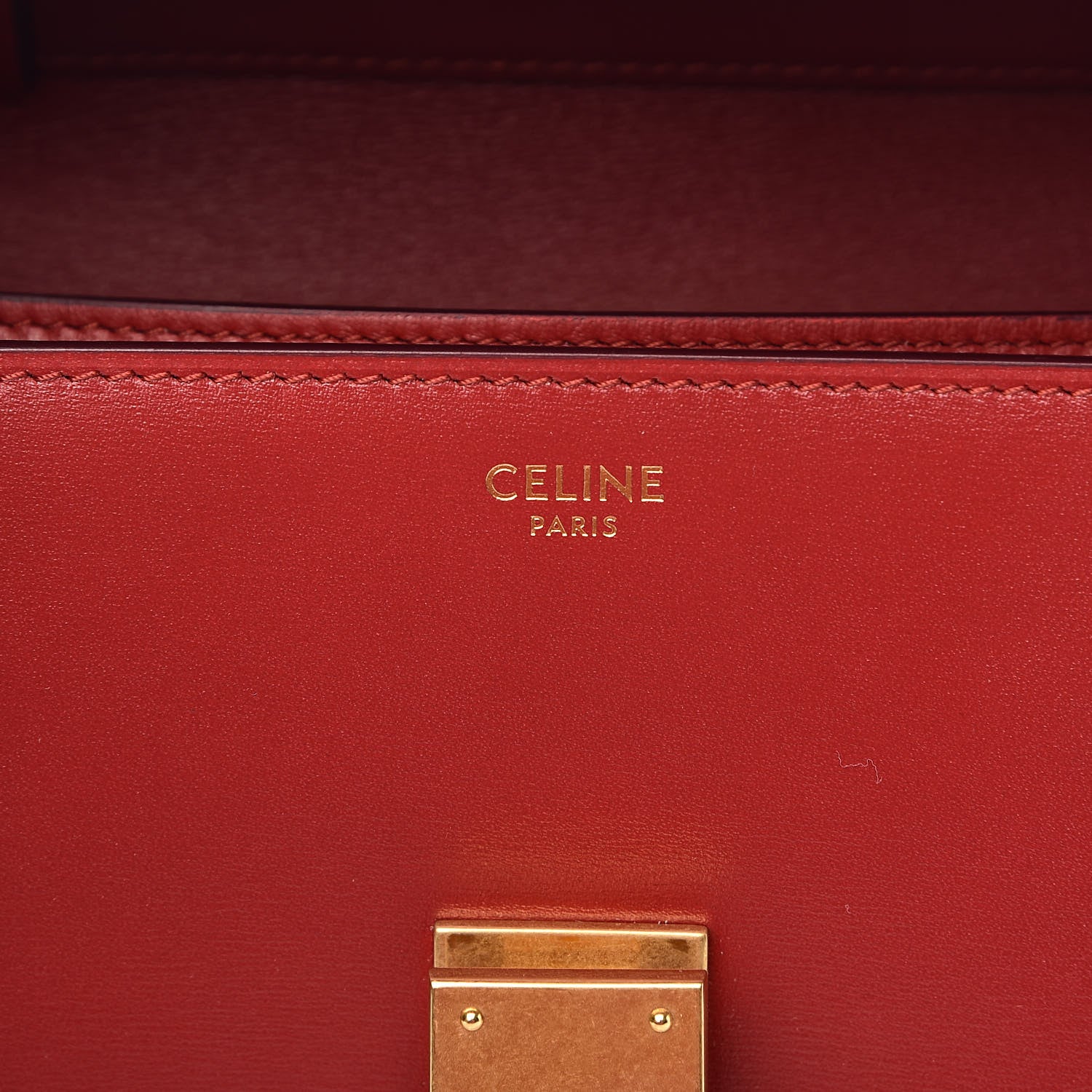 Celine Box Calfskin Teen Classic Box Flap Bag Red 7 of 10