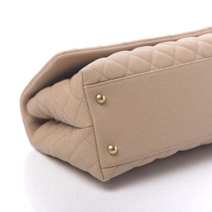 Chanel Caviar Lizard Embossed Quilted Small Coco Handle Flap Beige 10 of 12