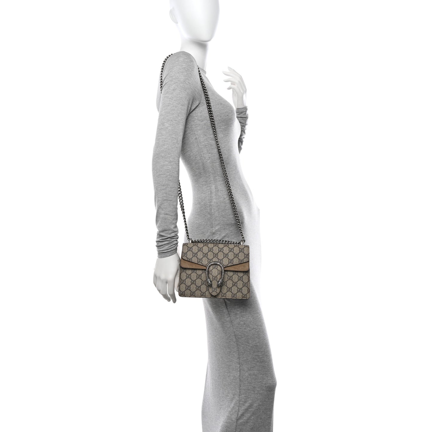 GG Supreme Monogram Mini Dionysus Shoulder Bag Taupe