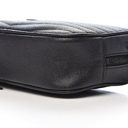 Saint Laurent Grain De Poudre Matelasse Monogram Mini Lou Camera Bag Black 9 of 10