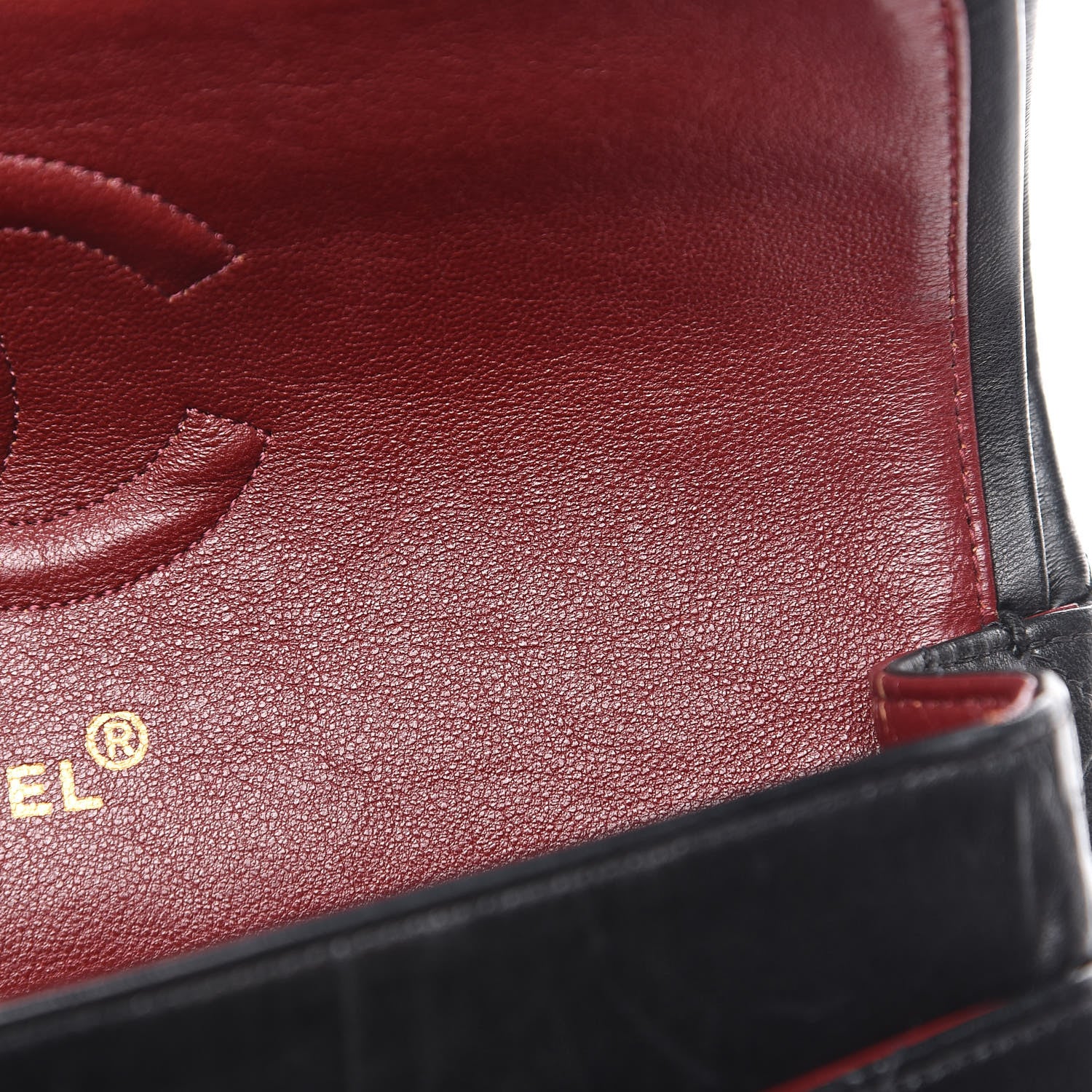 Chanel Lambskin Quilted Medium Double Flap Black 15 of 30
