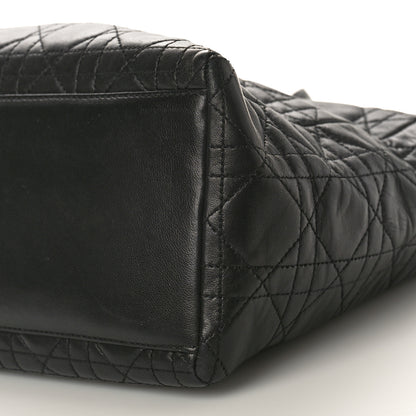 Christian Dior CHRISTIAN DIOR Lambskin Cannage Medium Lady Dior Black 10 of 11