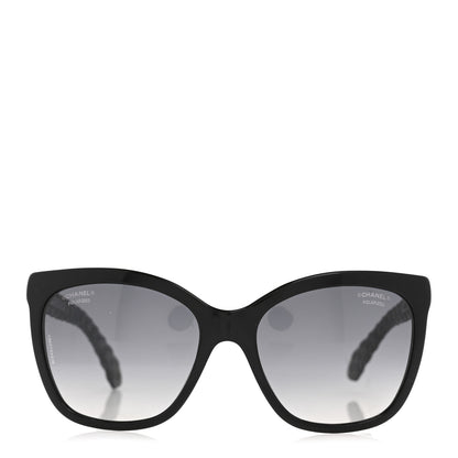 Chanel Acetate Quilted Polarized Butterfly CC Sunglasses 5288-Q Black 2 of 10