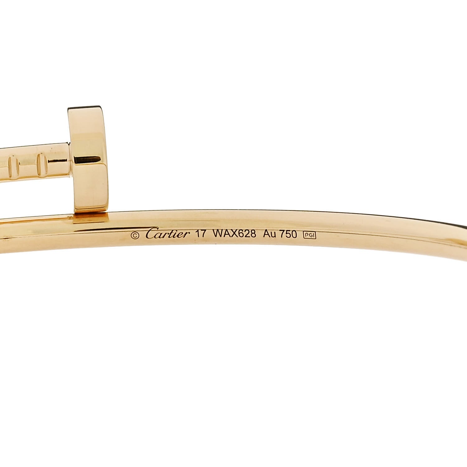 Cartier 18K Yellow Gold Small Juste Un Clou Bracelet 17 3 of 4