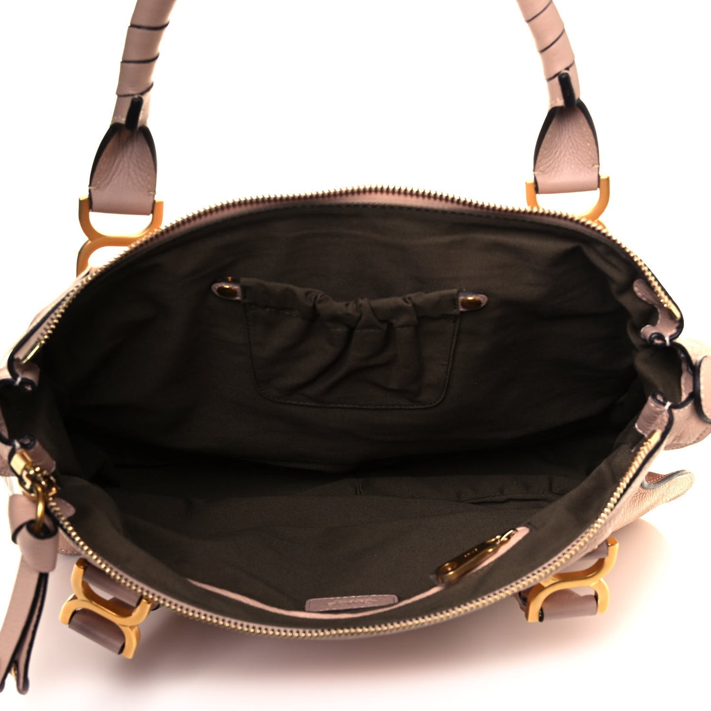 Calfskin Large Marcie Satchel Blush Nude