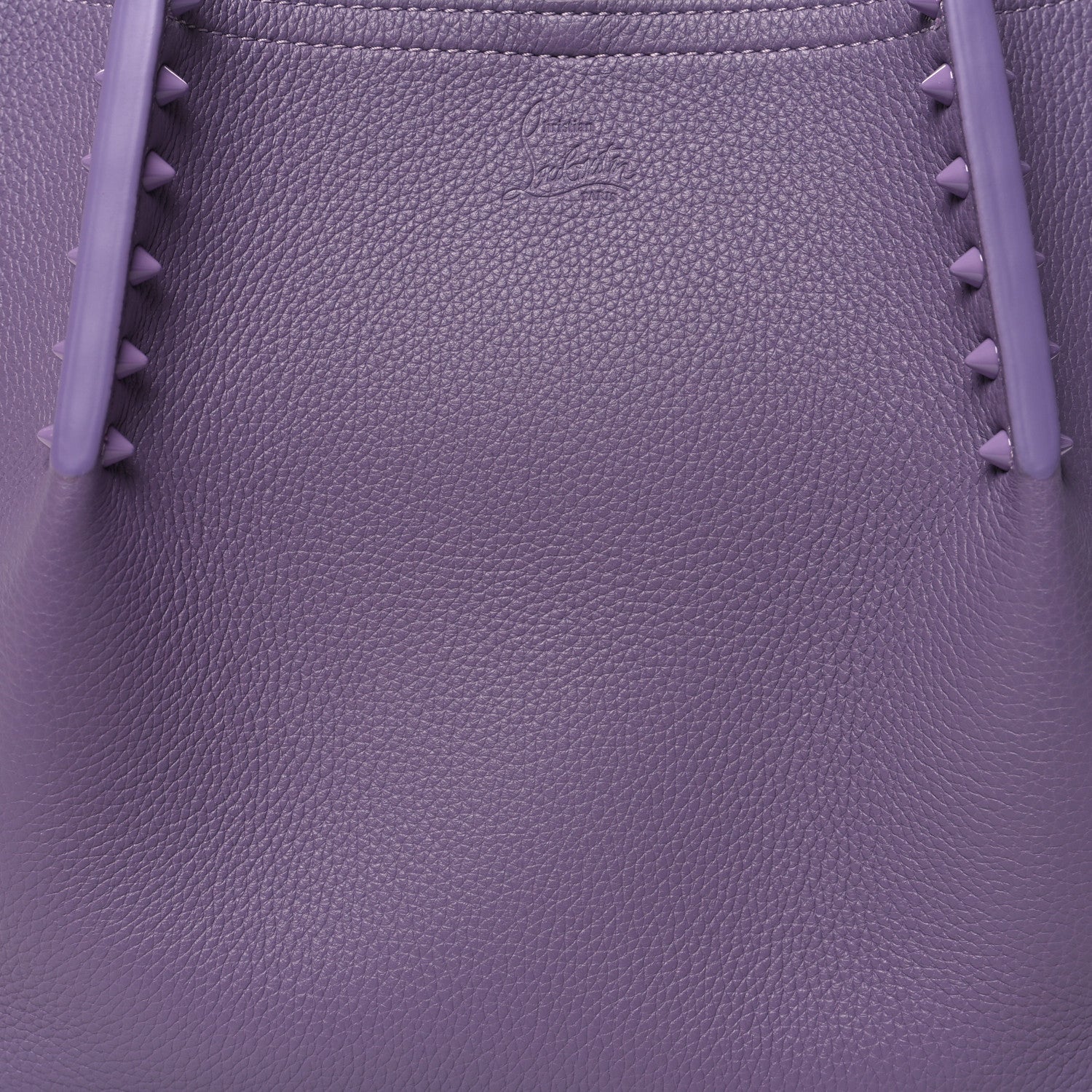 Christian Louboutin Calfskin Spiked Small Cabarock Shopper Tote Parme 7 of 9