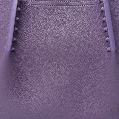 Christian Louboutin Calfskin Spiked Small Cabarock Shopper Tote Parme 7 of 9