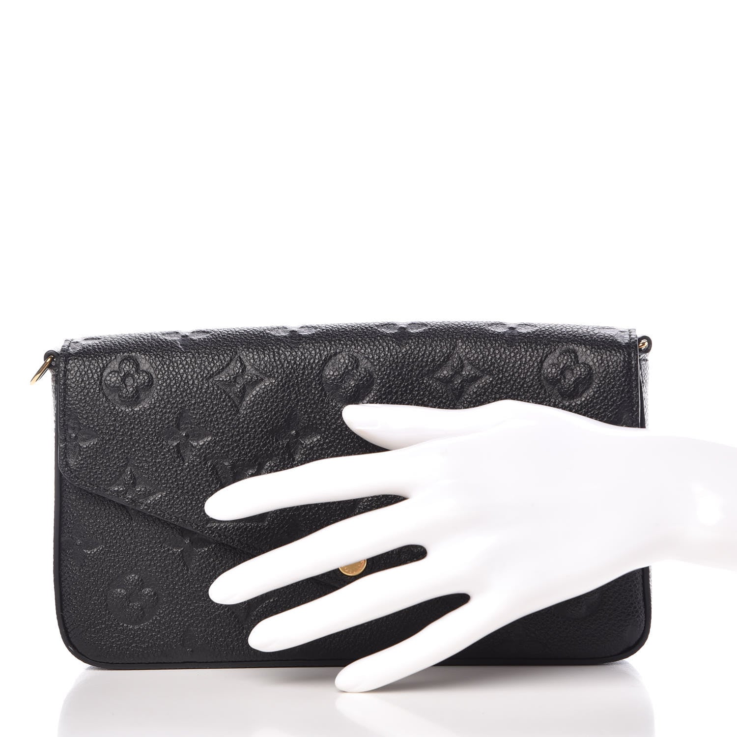 Louis Vuitton Empreinte Pochette Felicie Chain Wallet Black 2 of 7
