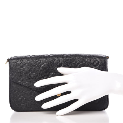 Louis Vuitton Empreinte Pochette Felicie Chain Wallet Black 2 of 7