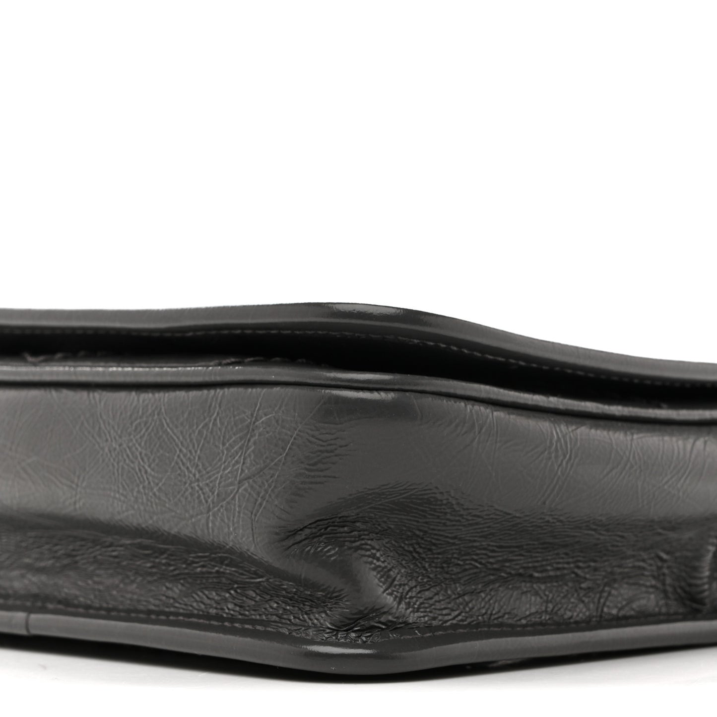Crinkled Calfskin Matelasse Monogram Niki Chain Wallet Storm