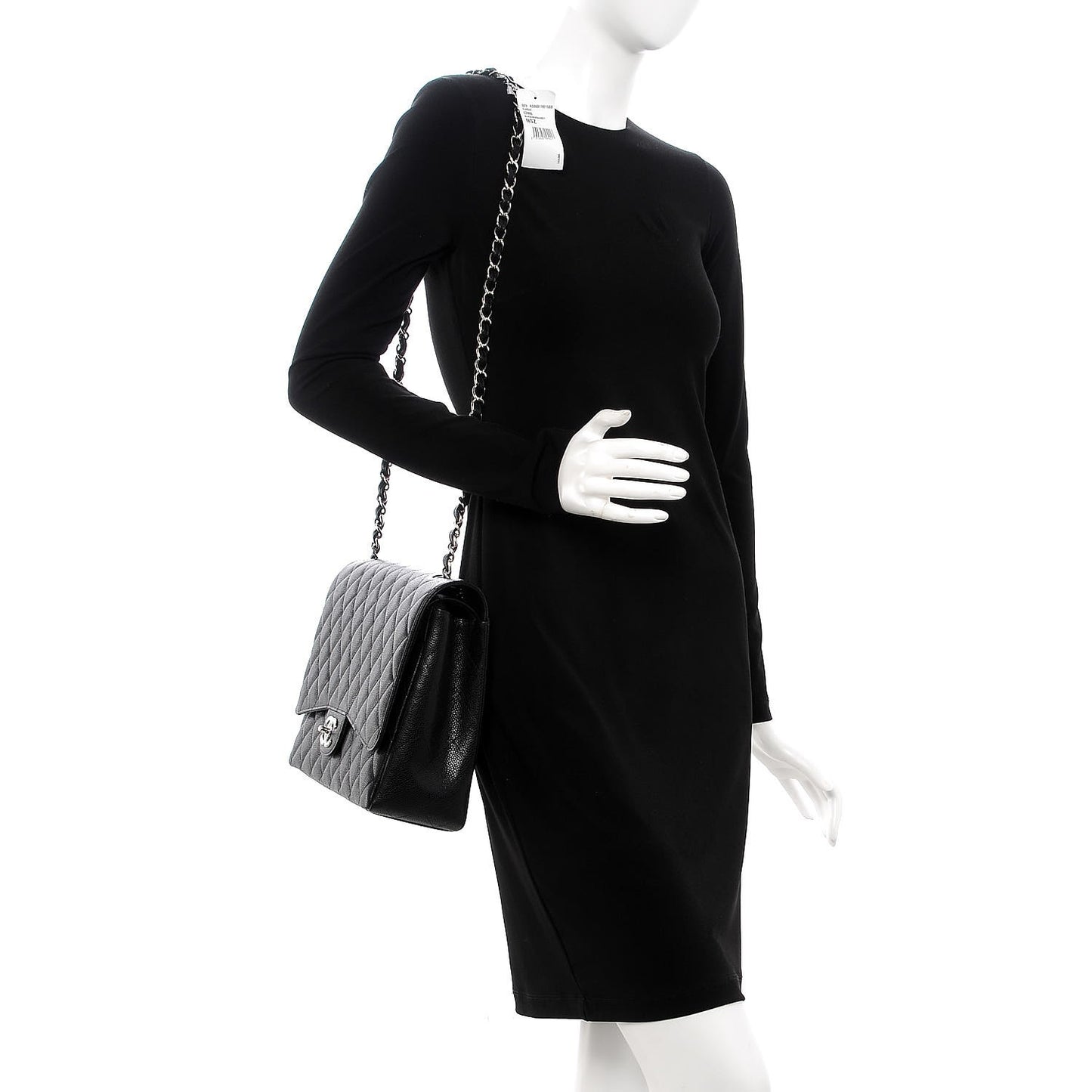 Caviar Quilted Maxi Double Flap Black