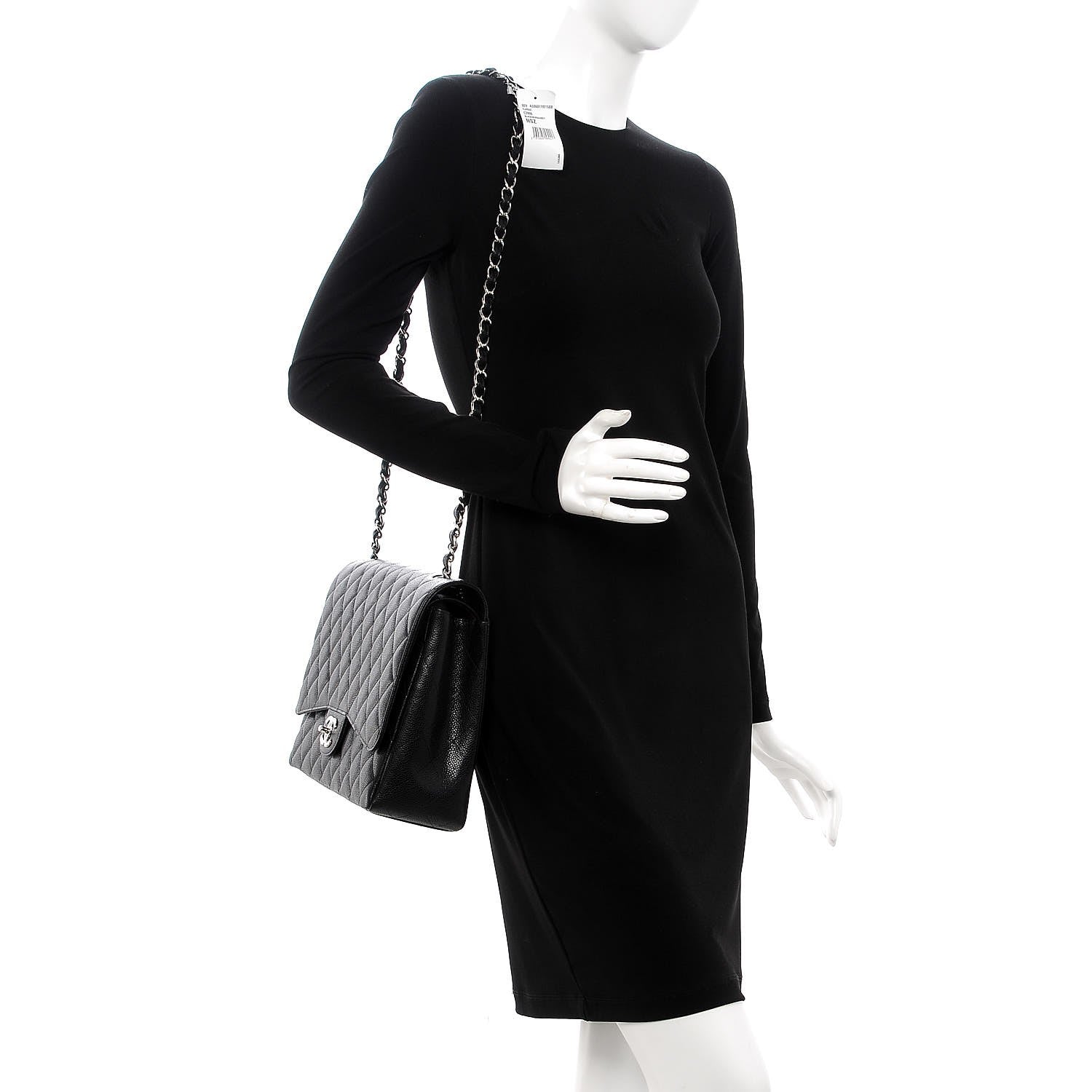 Chanel Caviar Quilted Maxi Double Flap Black 2 of 8