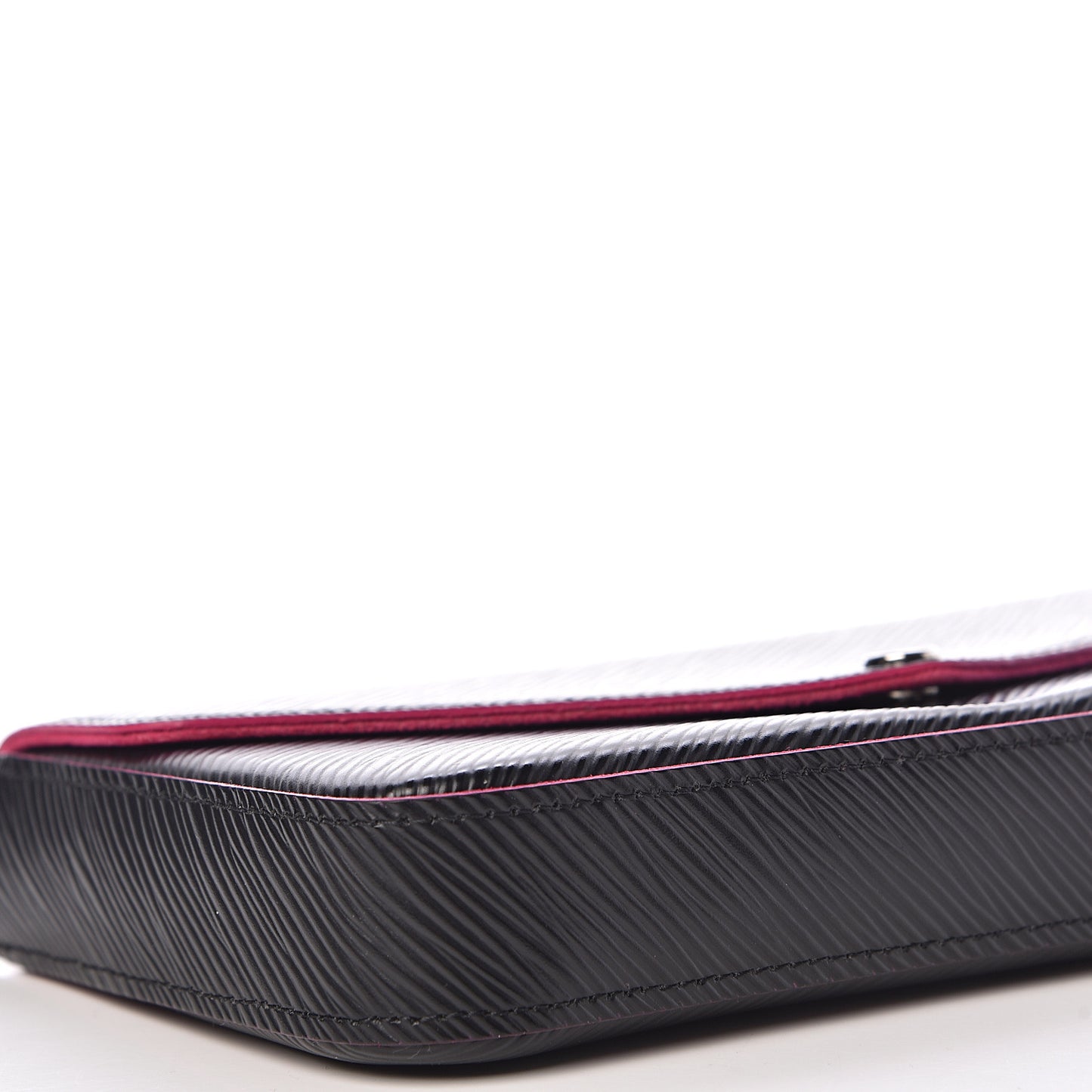 Epi Pochette Felicie Black Hot Pink