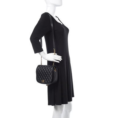 Chanel Grained Calfskin Quilted Messenger Flap Black 2 of 13
