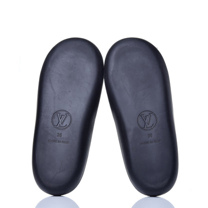 Louis Vuitton Metallic Calfskin Monogram Logo Sunbath Slide Sandals 36 5 of 8