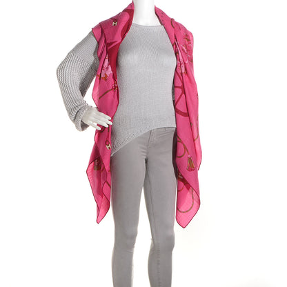Hermes Cashmere Silk Kelly En Caleche Shawl 140 2 of 7