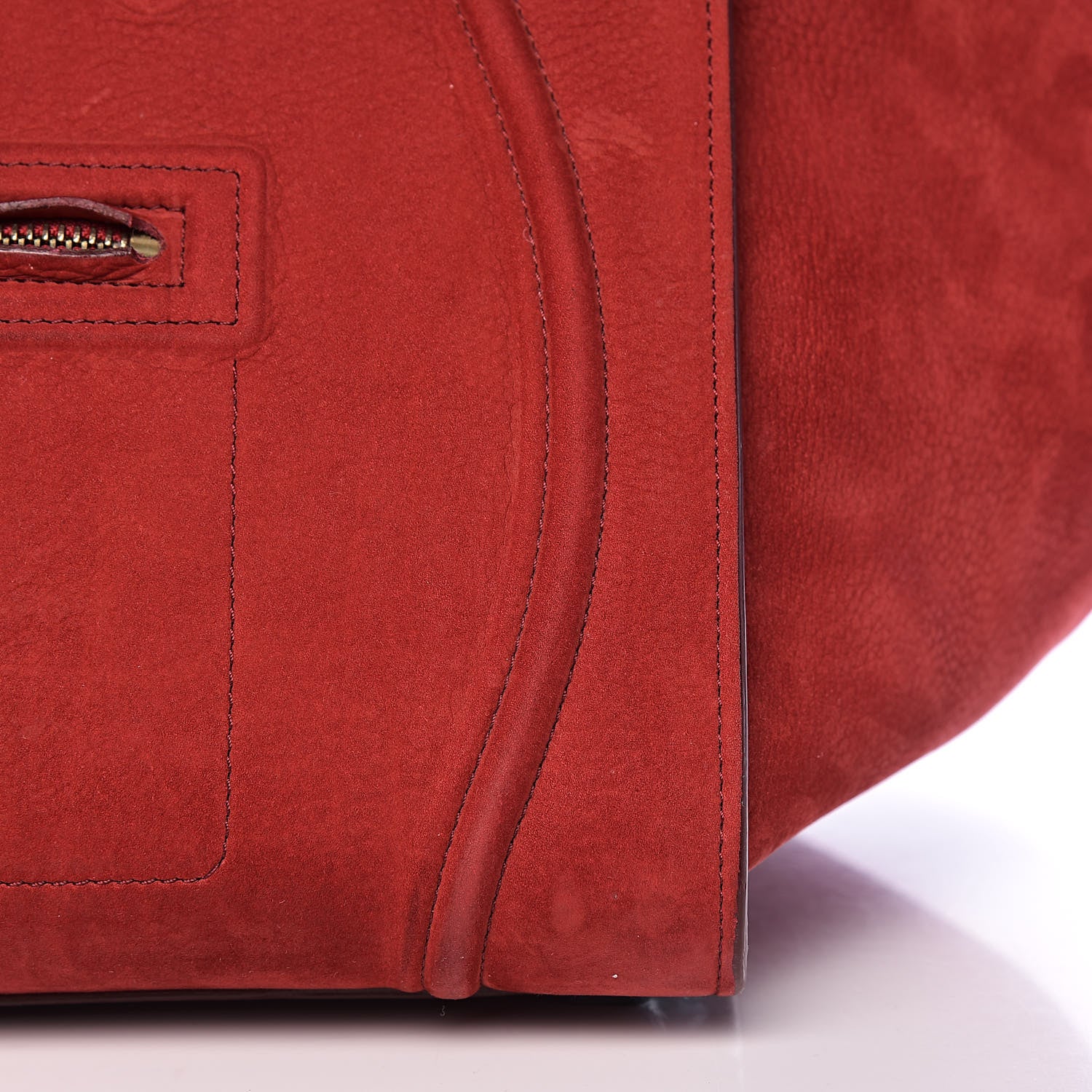 Celine Nubuck Medium Phantom Luggage Red 14 of 20