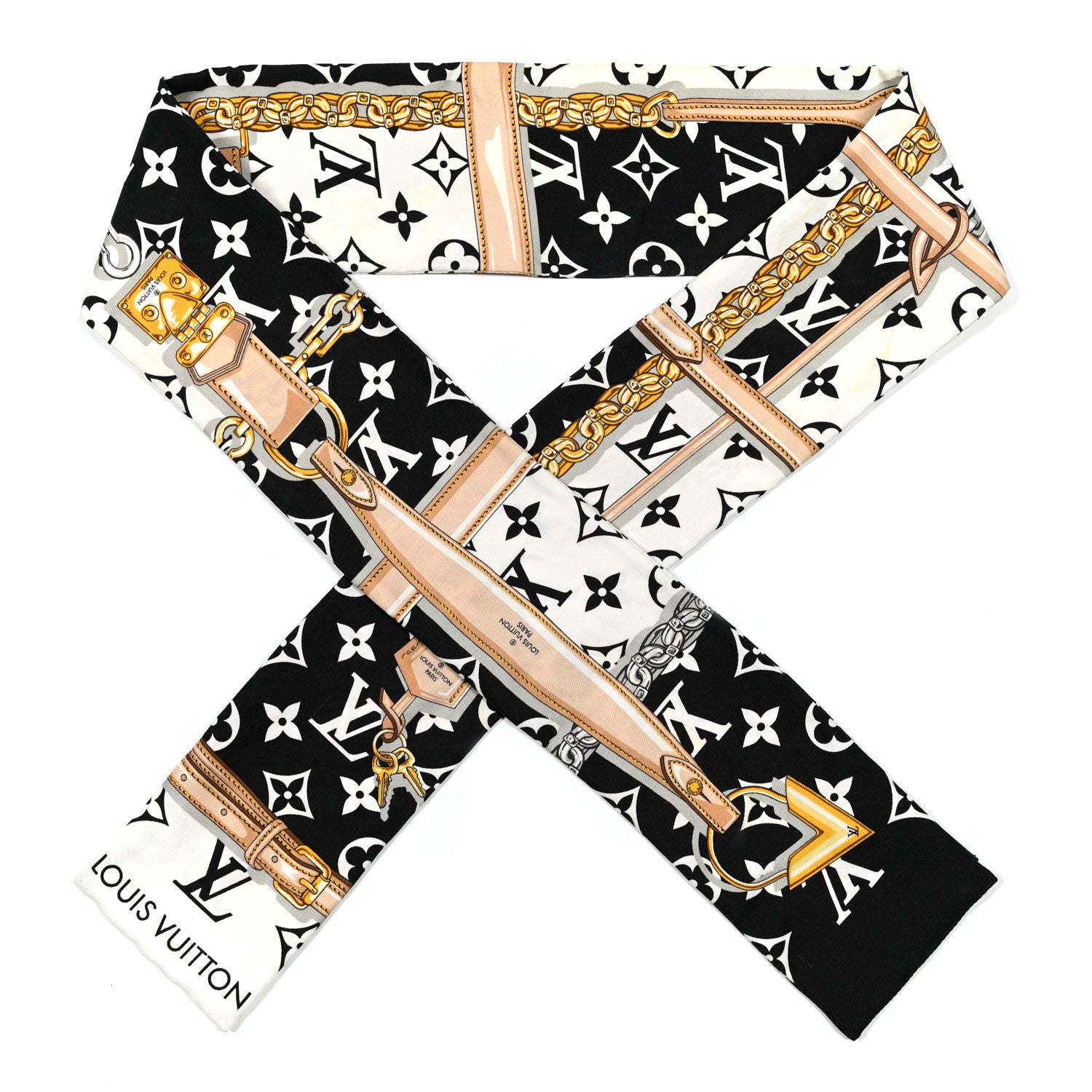 Louis Vuitton Silk Monogram Confidential Bandeau Black 1 of 5