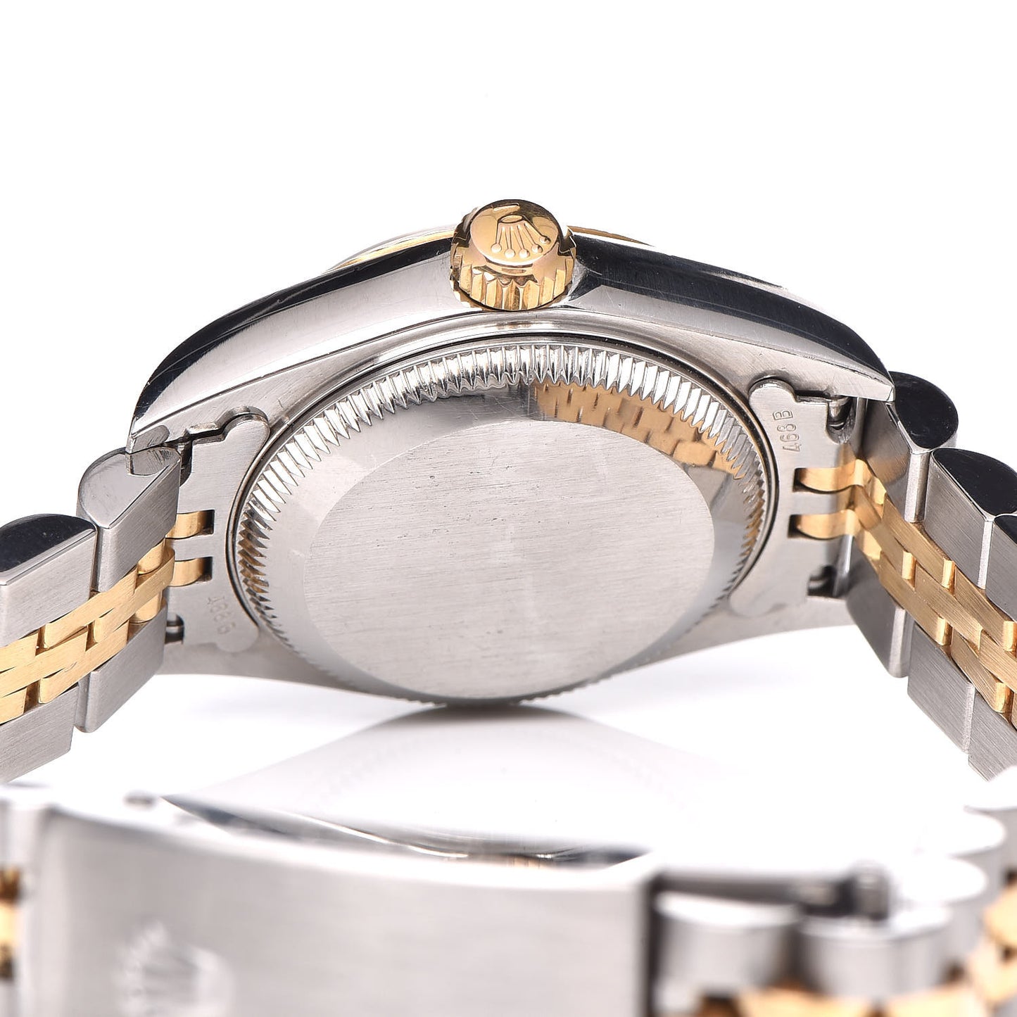 Stainless Steel 18K Yellow Gold 26mm Oyster Perpetual Datejust Watch Champagne Tapestry 79173