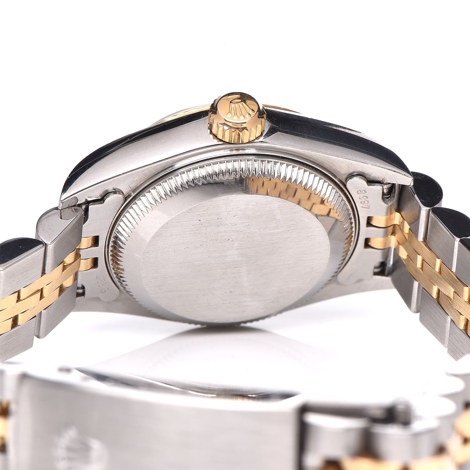 Rolex Stainless Steel 18K Yellow Gold 26mm Oyster Perpetual Datejust Watch Champagne Tapestry 79173 6 of 8