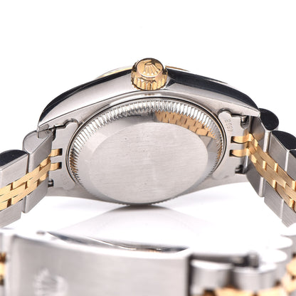 Rolex Stainless Steel 18K Yellow Gold 26mm Oyster Perpetual Datejust Watch Champagne Tapestry 79173 6 of 8