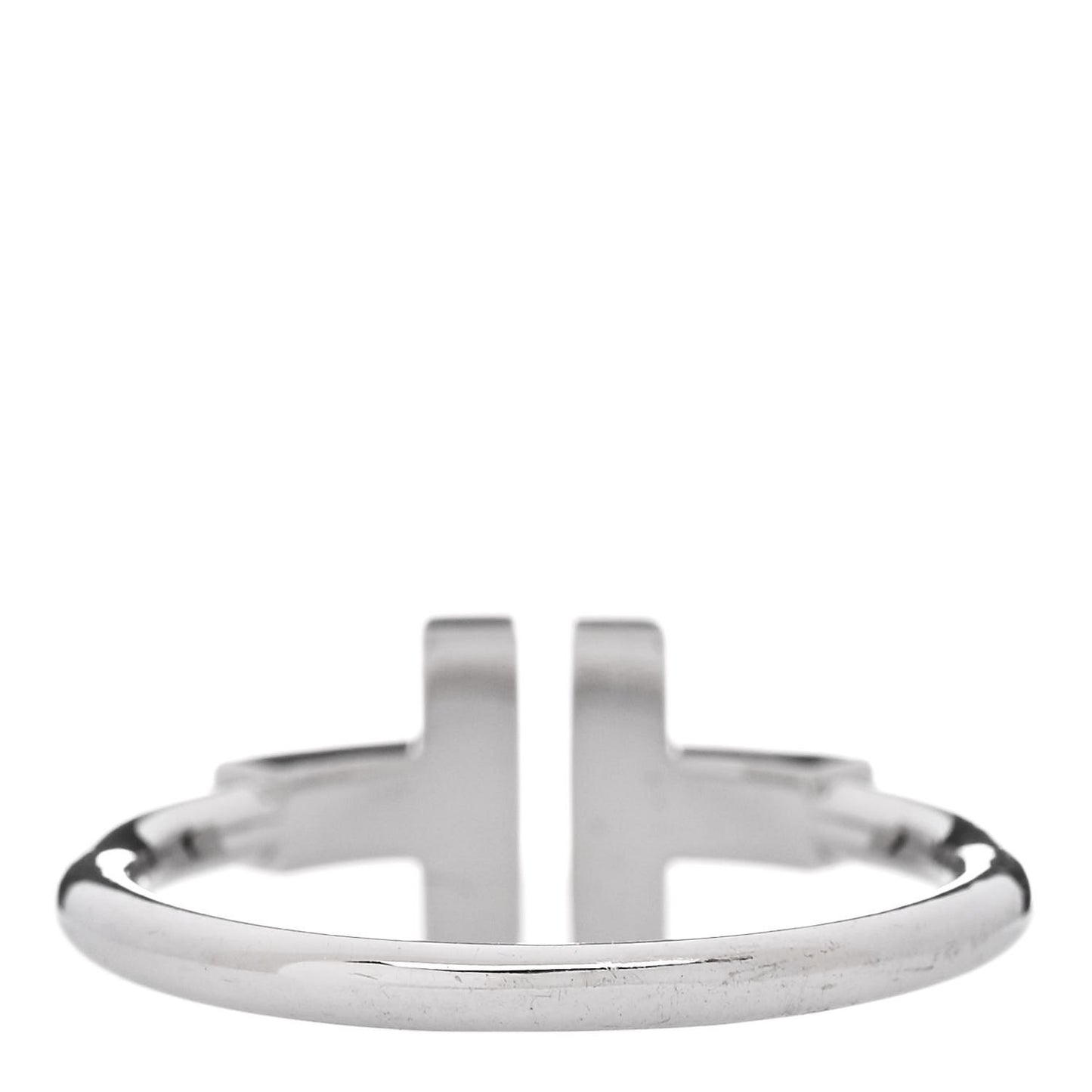 18K White Gold Diamond Turquoise T Wire Ring 58 8.25