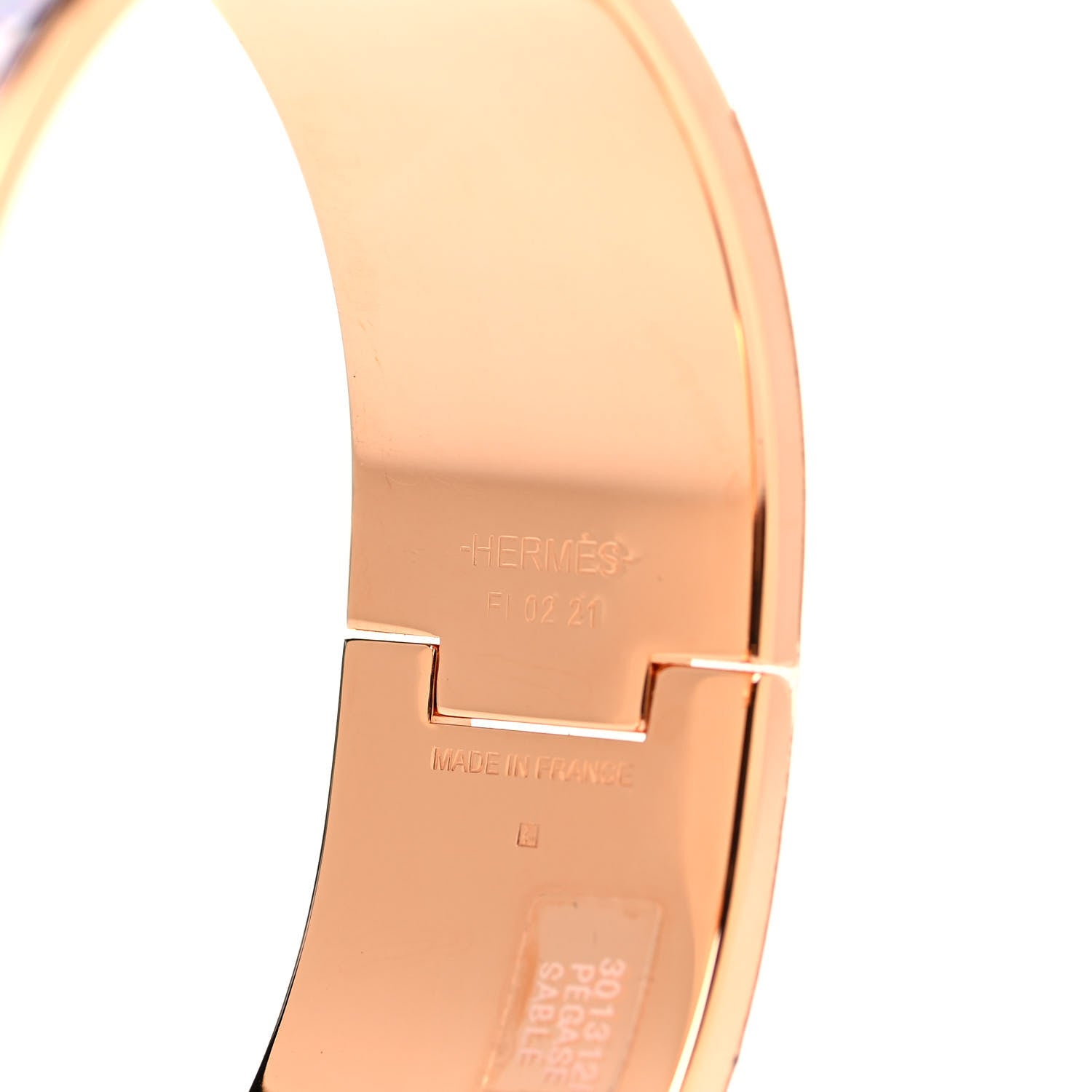 Hermes Enamel Pegase Pop Wide Clic Clac H Bracelet L Sable Soie 5 of 5