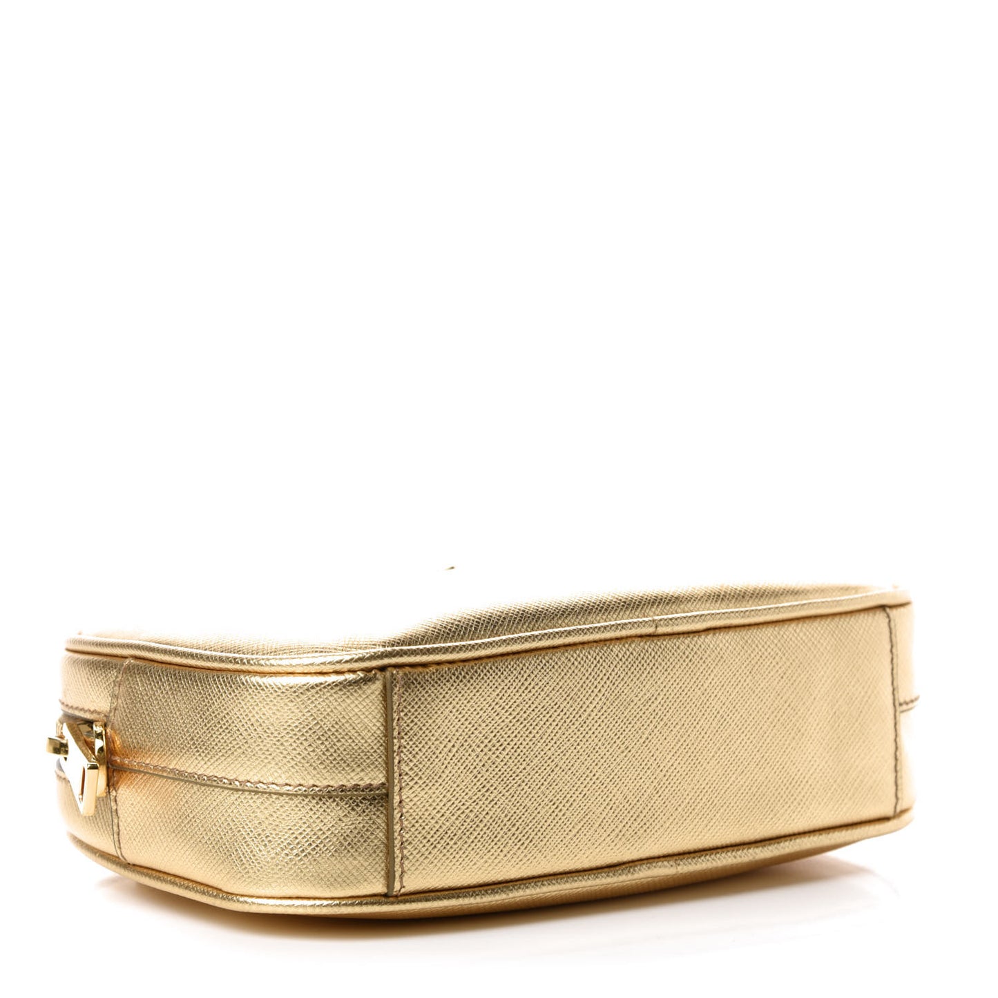 Metallic Saffiano Belt Bag Gold