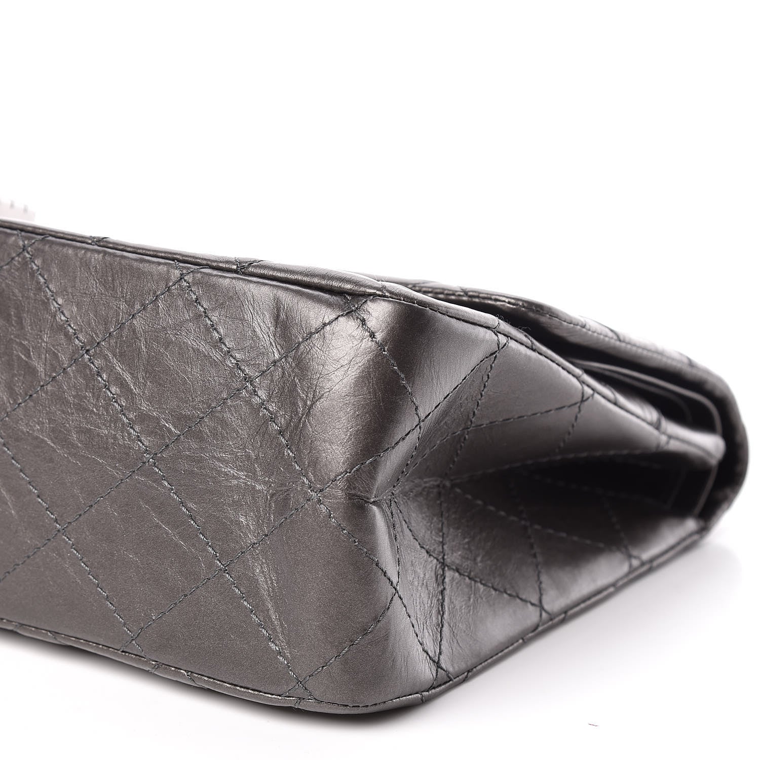Chanel Metallic Aged Calfskin Quilted 2.55 Reissue 227 Flap Dark Silver 9 of 9