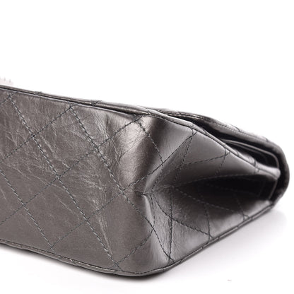 Chanel Metallic Aged Calfskin Quilted 2.55 Reissue 227 Flap Dark Silver 9 of 9