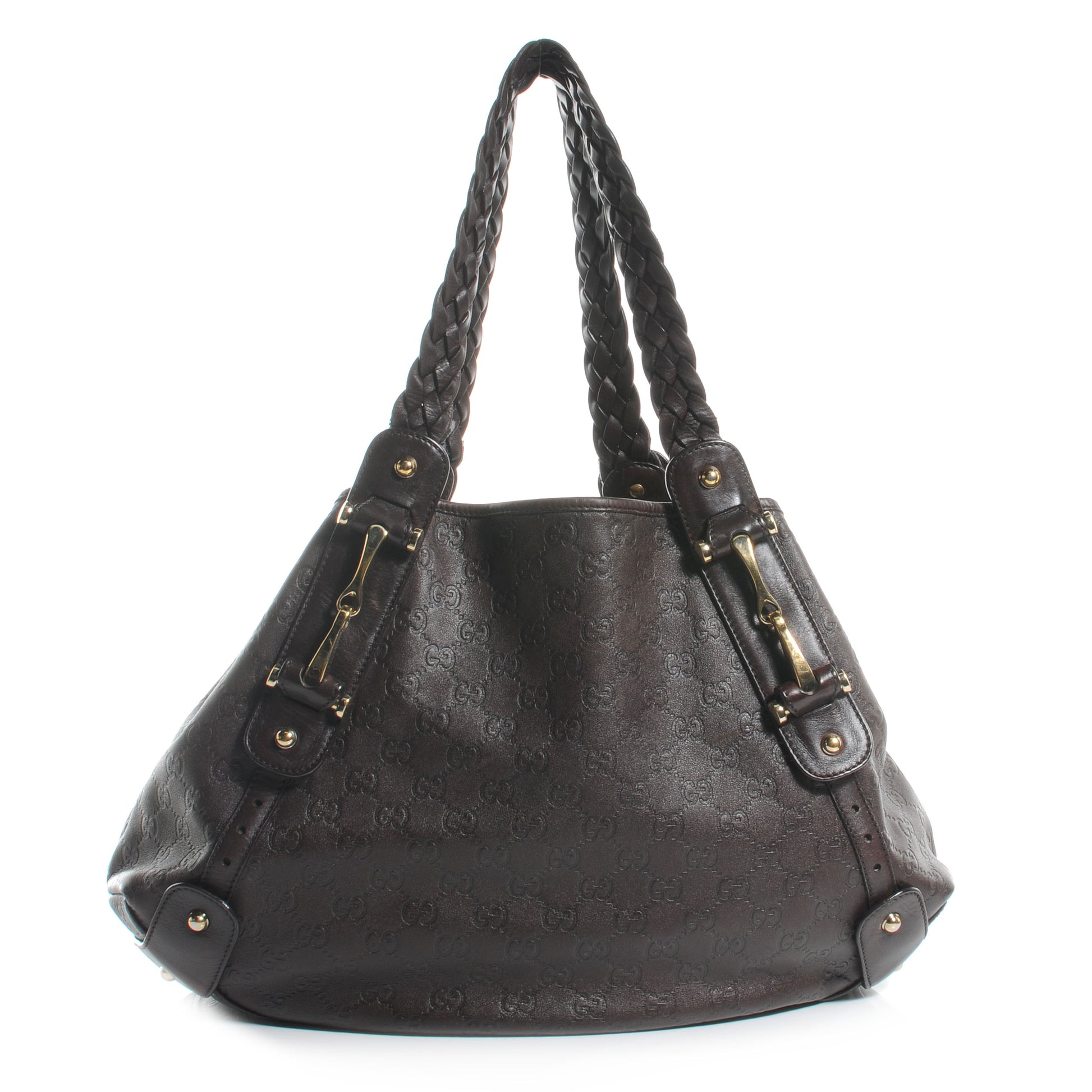 Gucci Guccissima Medium Pelham Tote Chocolate Brown 1 of 7