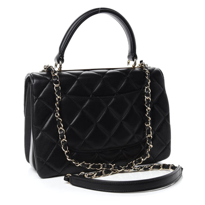 Chanel Lambskin Quilted Small Trendy CC Dual Handle Flap Bag Black 3 of 11
