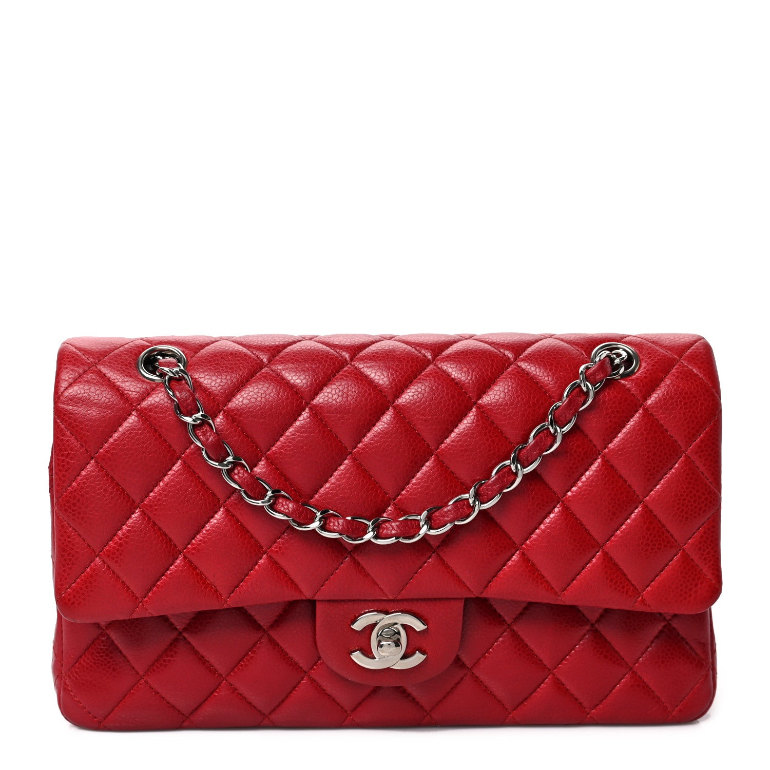 Chanel Caviar Quilted Medium Double Flap Red 1 of 7