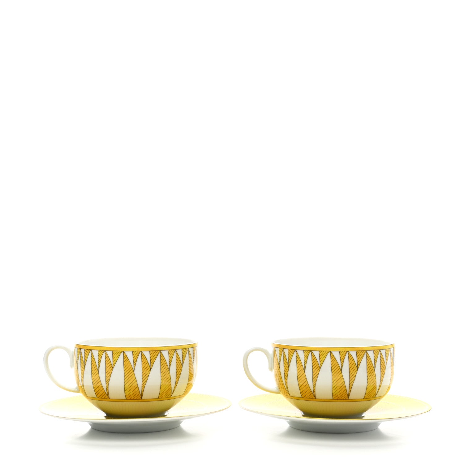 Hermes Porcelain Soleil d'Hermes Breakfast Cup And Saucer Set Of 2 3 of 13