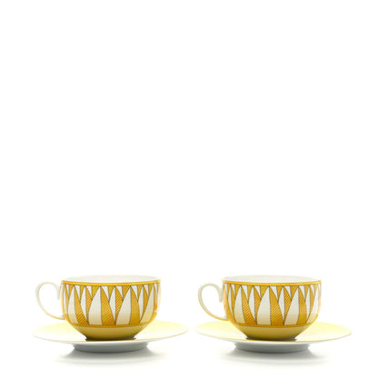 Hermes Porcelain Soleil d'Hermes Breakfast Cup And Saucer Set Of 2 3 of 13