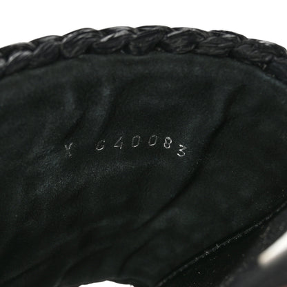 Chanel Raffia Crystal CC Mules Sandals 39 Black 6 of 11