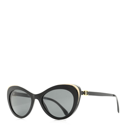Chanel Acetate Cat Eye CC Sunglasses 5432 Black 1 of 10