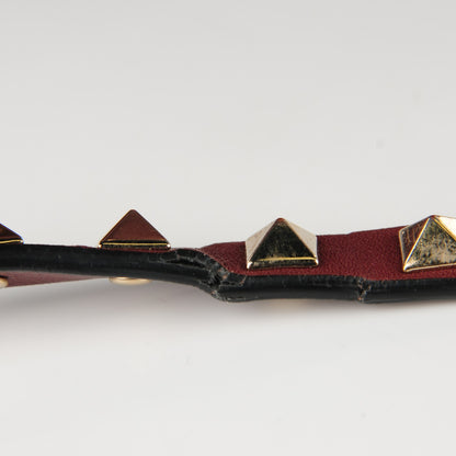 Valentino Garavani Vitello Rockstud Dome Satchel Red 8 of 8