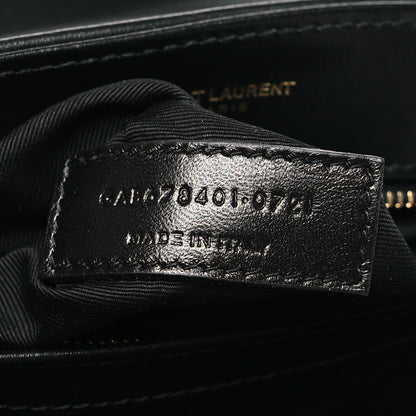 Saint Laurent Calfskin Y Quilted Monogram Toy Loulou Crossbody Bag Black 7 of 11