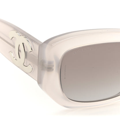 Chanel Acetate Rectangle Sunglasses Grey 7 of 8
