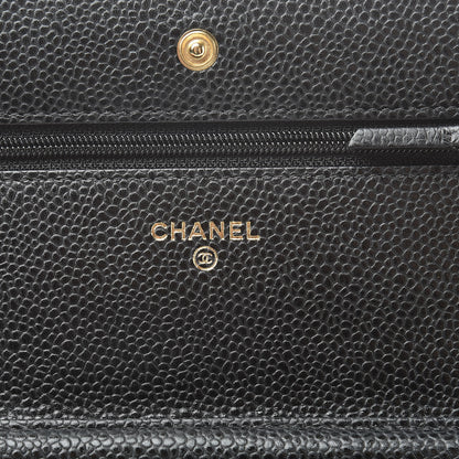 Chanel Caviar Quilted Wallet On Chain WOC Black 6 of 11