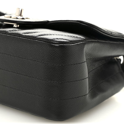 Chanel Caviar Chevron Quilted Mini Square Flap Black 10 of 10