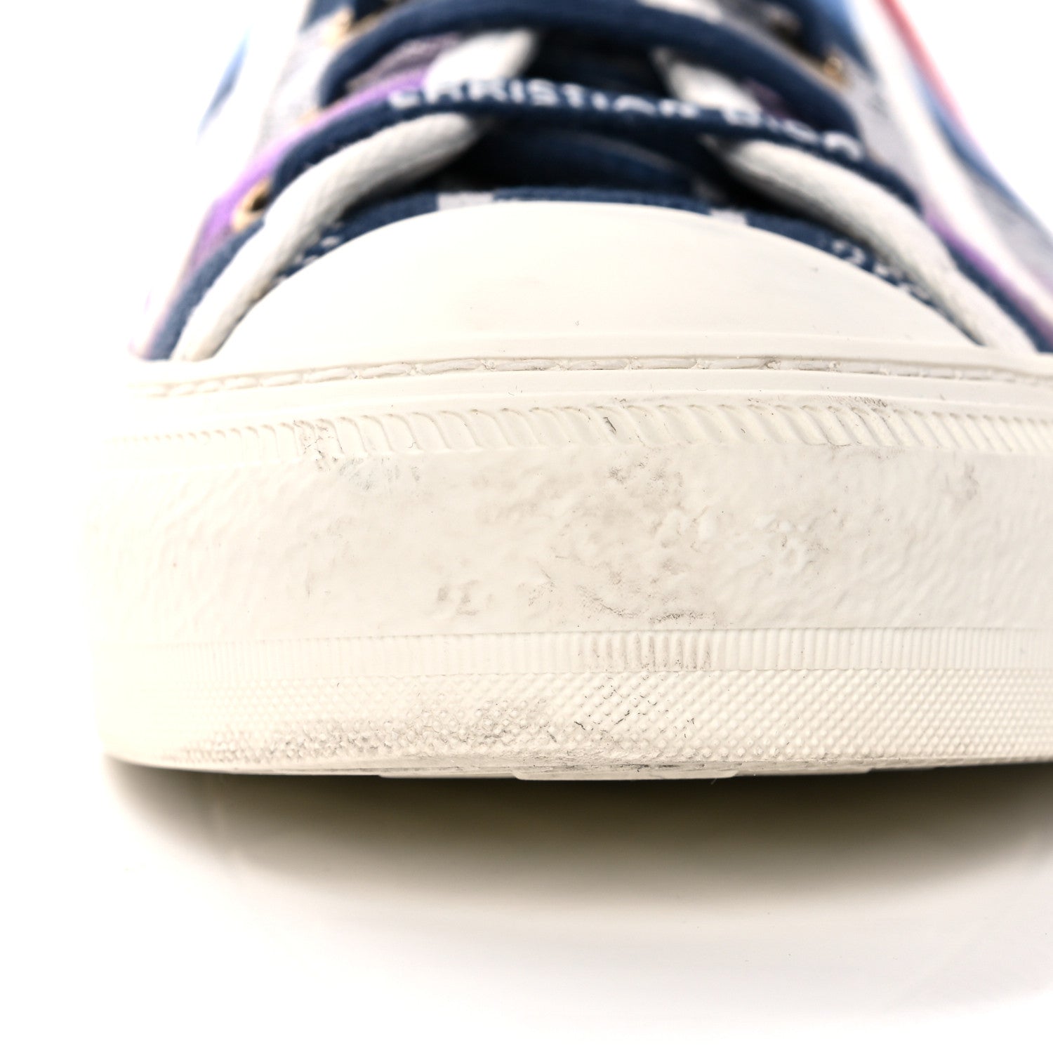 Christian Dior Canvas Rainbow Embroidered Womens Walk'N'Dior Low Top Sneakers 39.5 Multicolor 14 of 15
