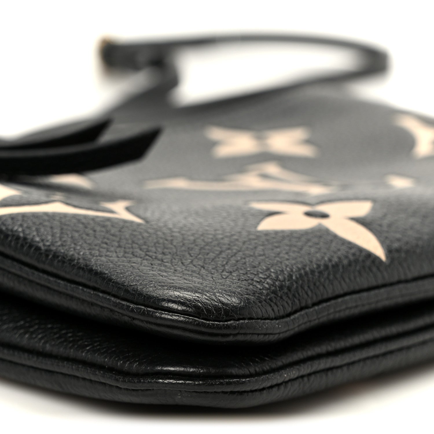 Louis Vuitton Empreinte Monogram Giant Double Zip Pochette Black Cream 10 of 11