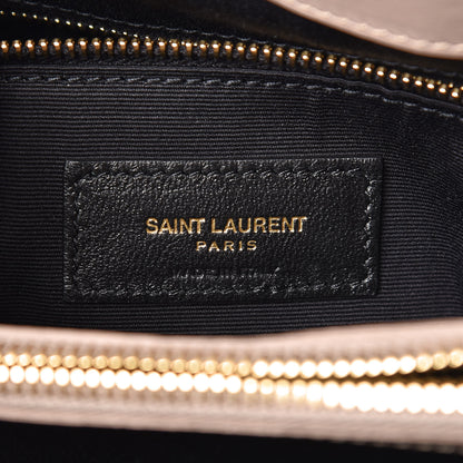 Saint Laurent Calfskin Y Quilted Monogram Medium Loulou Chain Satchel Light Natural 7 of 8