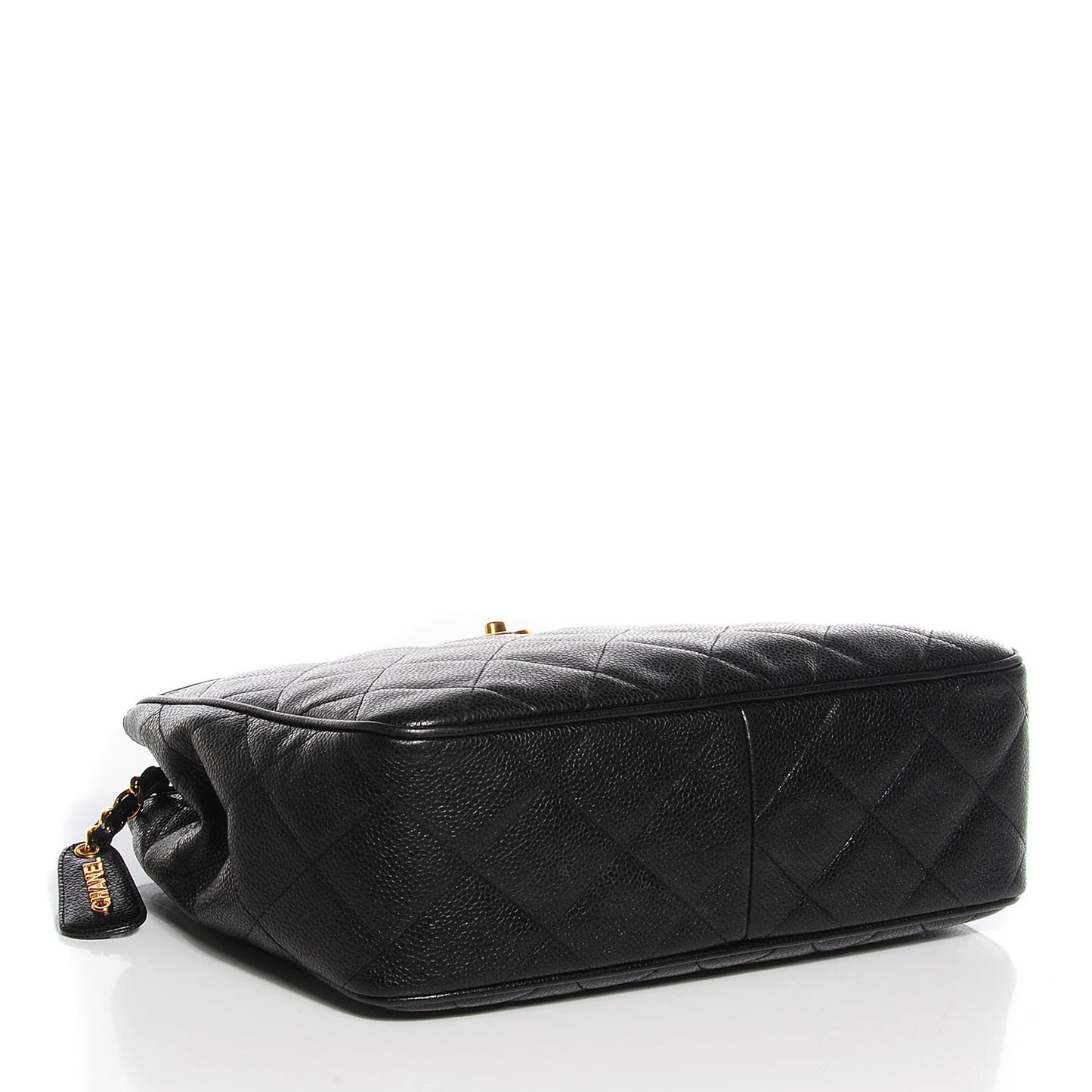 Caviar Quilted Shoulder Bag Black