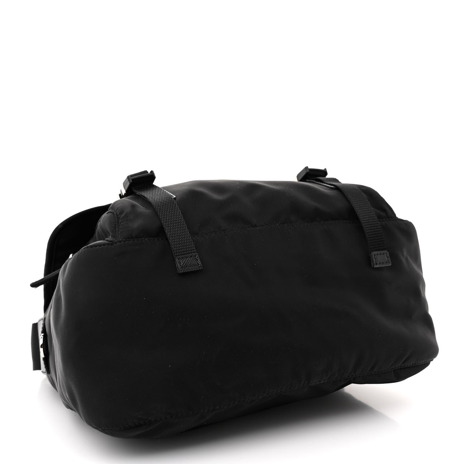 Prada Nylon Vela Double Snap Buckle Messenger Bag Black 4 of 10