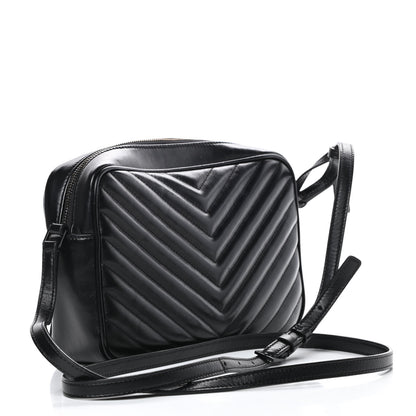 Saint Laurent Calfskin Matelasse Monogram Lou Camera Bag Black 3 of 15